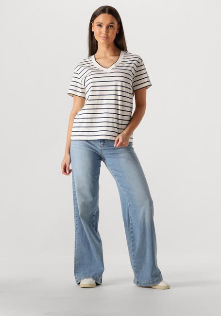 Nicht-gerade weiss MOS MOSH T-shirt MMNANI V-SS STRIPE TEE - large