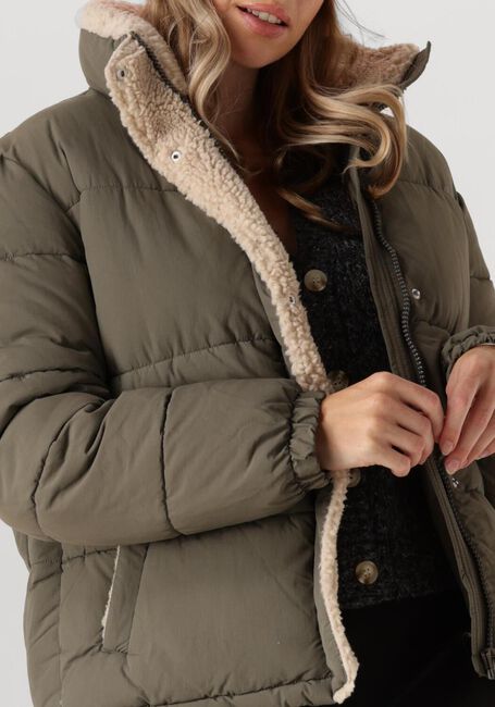 Grüne ANOTHER LABEL Wattierte Jack MILLE TEDDY PUFFER - large
