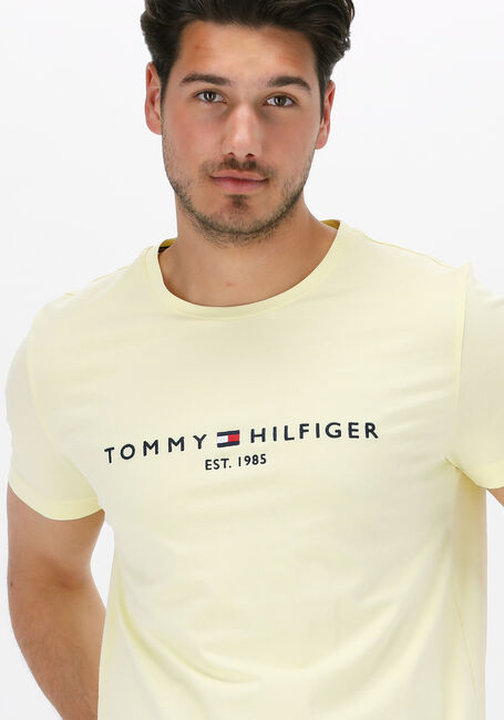 Gelbe TOMMY HILFIGER T-shirt TOMMY LOGO TEE - large