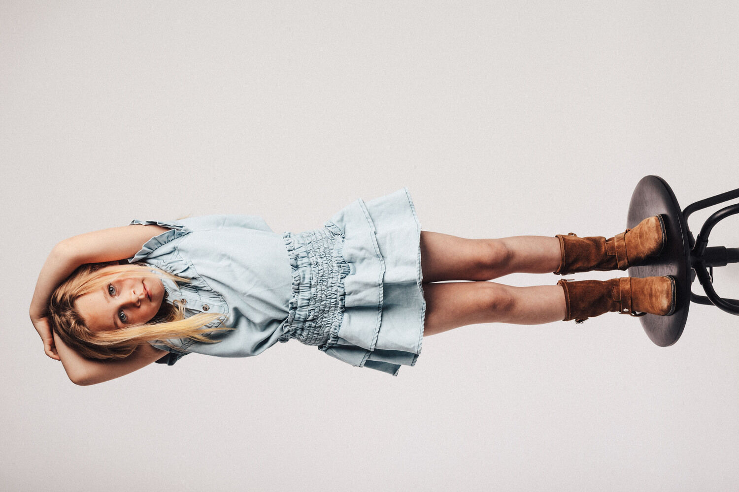 Hellblau BAJE STUDIO Minikleid YILLE - large