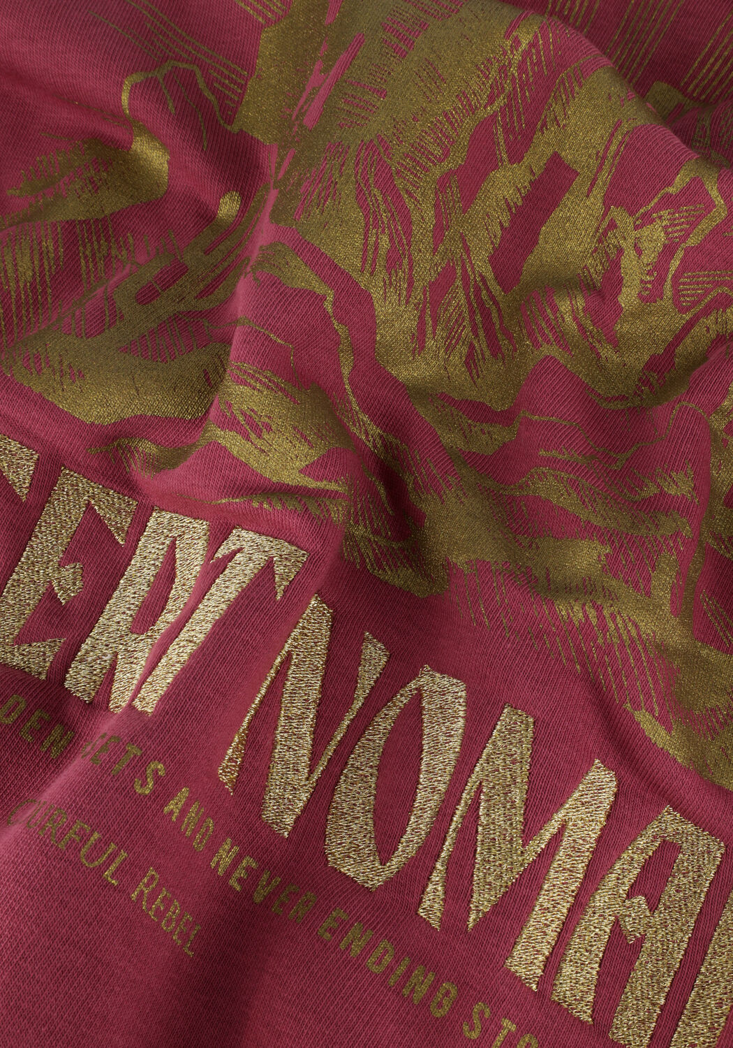 Bordeaux COLOURFUL REBEL Pullover DESERT NOMAD EMBRO OVERSIZED HOODIE - large