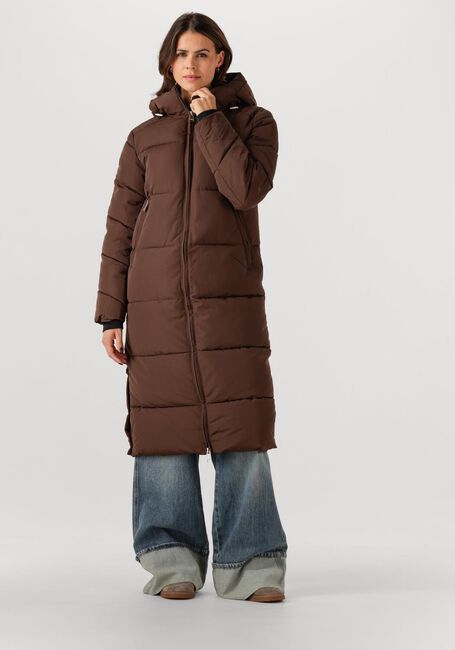 Braune WITHBLACK Wattierte Jack WBLGLORIAN LONG PUFFER JACKET - large