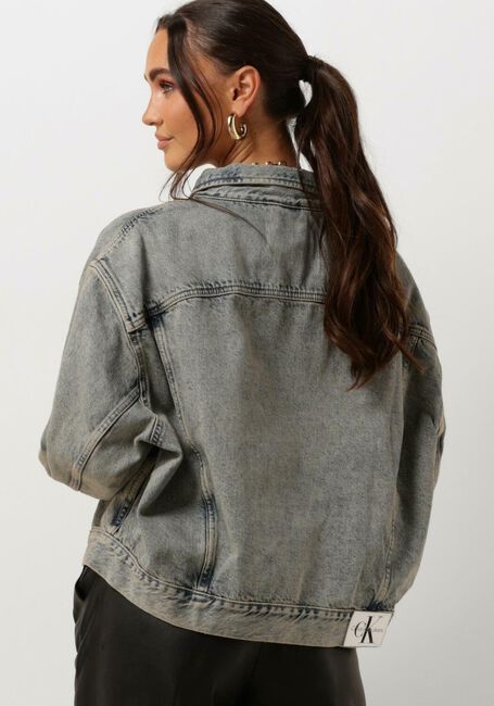 Blaue CALVIN KLEIN Jeansjacke BOXY DENIM JACKET - large