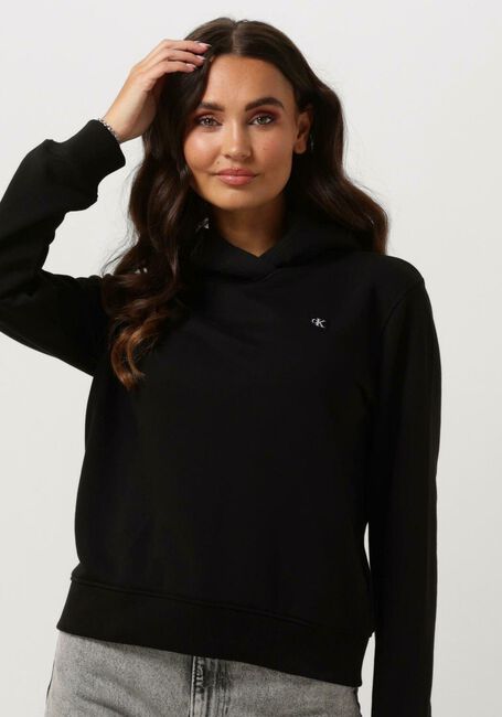 Schwarze CALVIN KLEIN Pullover CK EMBRO BADGE REGULAR HOODIE - large
