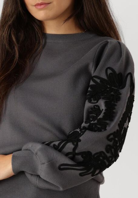 Graue OBJECT Pullover OBJJOANA L/S KNIT PULLOVER - large