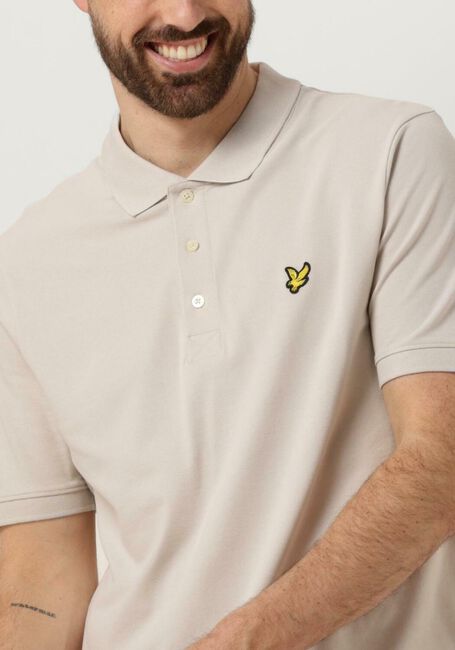 Beige LYLE & SCOTT Polo-Shirt PLAIN POLO SHIRT - large