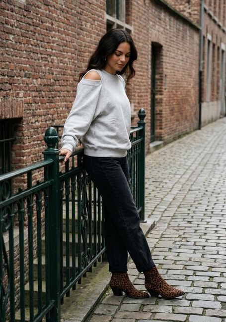 Graue CATWALK JUNKIE Pullover RELAXED OPEN SHOULDER SWEATER - large