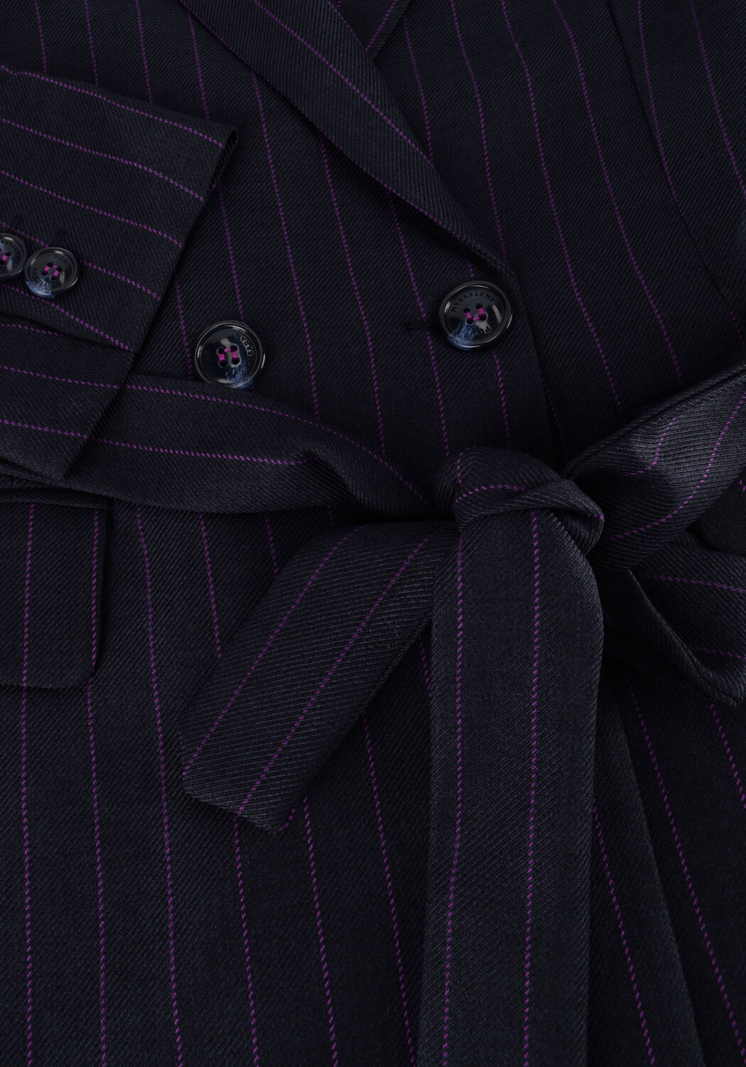 Blaue POM AMSTERDAM Blazer BLAZER - STRIPED MIDNIGHT BLUE - large