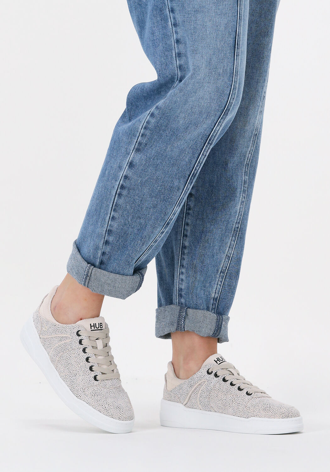 Beige HUB Sneaker Low CREW - large