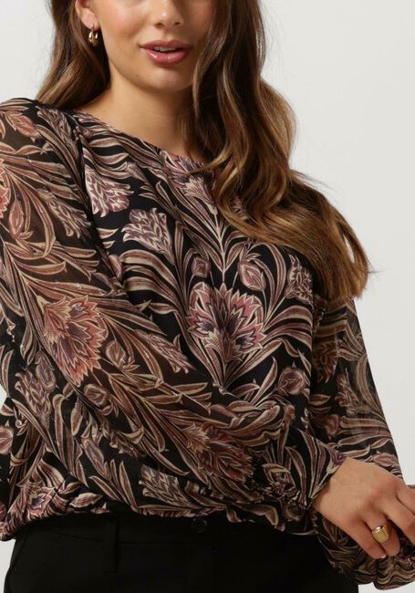 Mehrfarbige/Bunte SUMMUM Blusen TOP FLOWERS VISCOSE - large