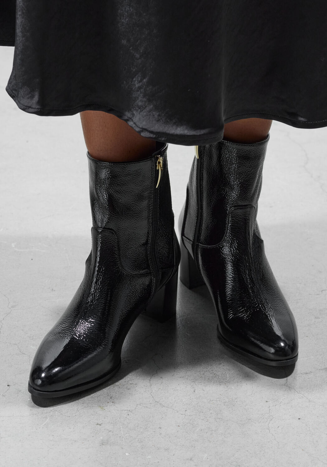 Schwarze LINA LOCCHI Stiefeletten 8543 - large