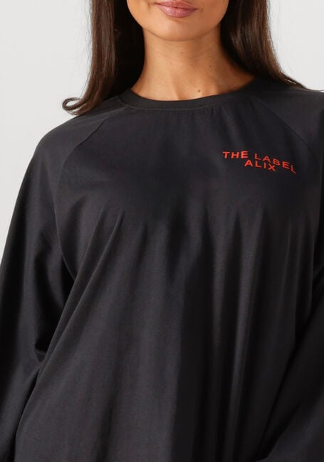 Schwarze ALIX THE LABEL T-shirt LADIES KNITTED RAGLAN LONGSLEEVE - large
