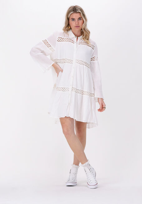 Weiße COLOURFUL REBEL Minikleid JALIE MINI TAPE SHIRT DRESS - large
