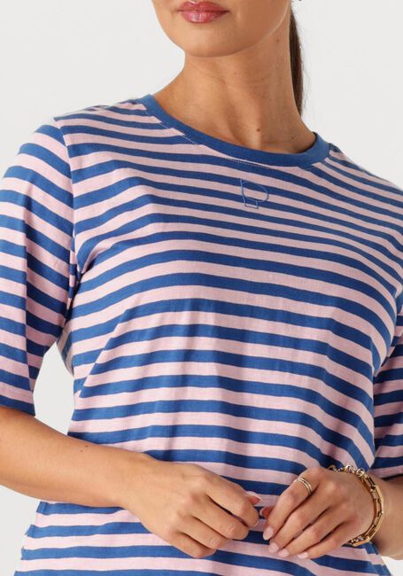 Mehrfarbige/Bunte POM AMSTERDAM T-shirt TSHIRT STRIPE BLUE PINK - large