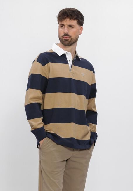 Beige BARBOUR Polo-Shirt BROOME RUGBY SHIRT - large