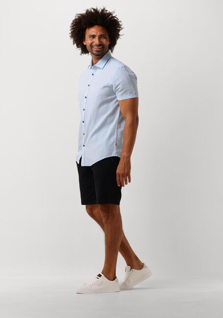 Blaue PME LEGEND Casual-Oberhemd SHORT SLEEVE SHIRT CTN LINEN 2TONEN OWEN - large