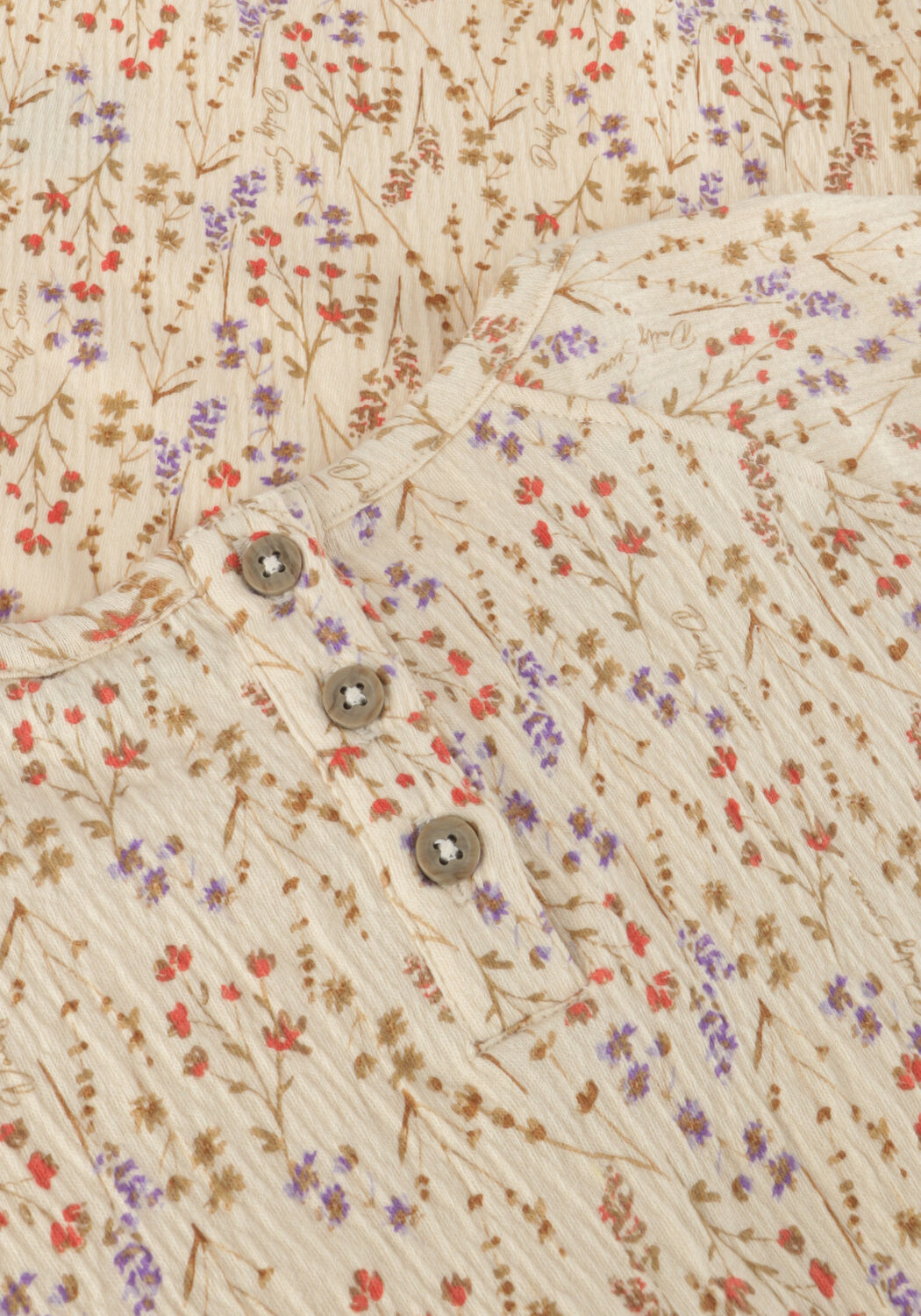 Camelfarbene DAILY7 T-shirt T-SHIRT STRUCTURE MILLE FLEUR - large