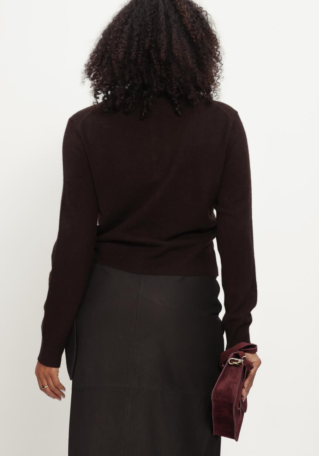 Braune LINA LOCCHI Strickjacke LL-BABETTA - large