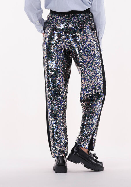 Silberne SCOTCH & SODA Hose METALLIC PIECE SEQUIN HIGH-RISE PANTS - large