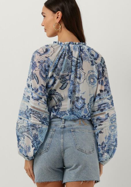 Blaue GUESS Blusen LS GILDA TRIM TOP - large