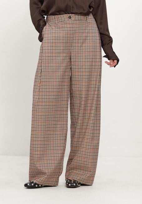 Mehrfarbige/Bunte SUMMUM Weite Hose TROUSERS CHECK GOJI BERRY - large