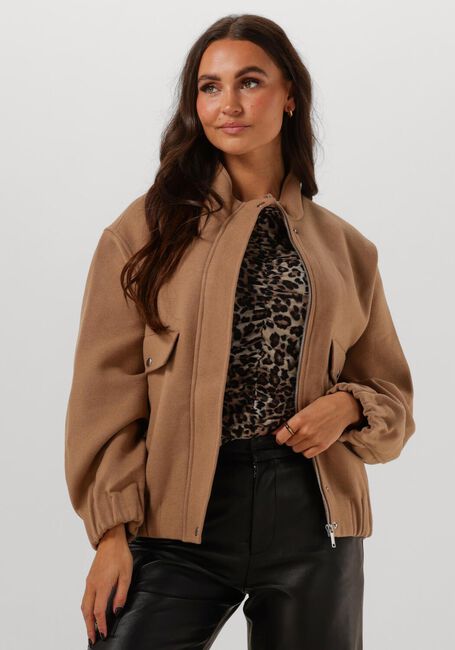 Camelfarbene SELECTED FEMME Jack SLFSELMA BOMBER JACKET - large