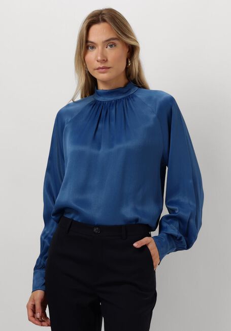 Blaue MOS MOSH Blusen SILJA GLOSSI BLOUSE - large