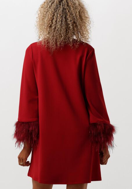Rote ANA ALCAZAR Minikleid DRESS FEATHERS - large