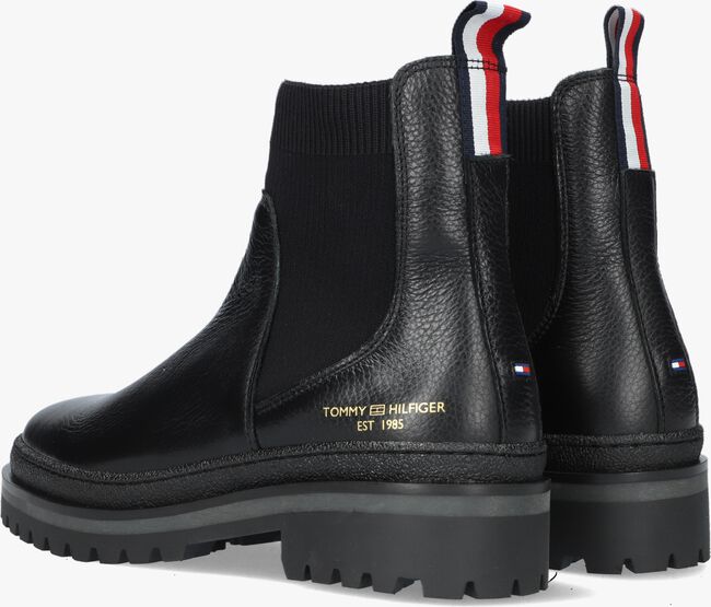 Schwarze TOMMY HILFIGER Chelsea Boots TH OUTDOOR KNIT FLAT - large