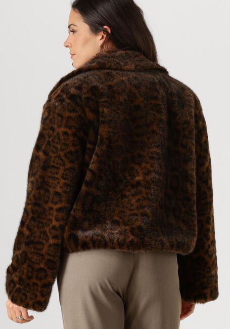 Braune NEO NOIR Jack MELODIE LEO FAUX FUR JACKETDAM - large