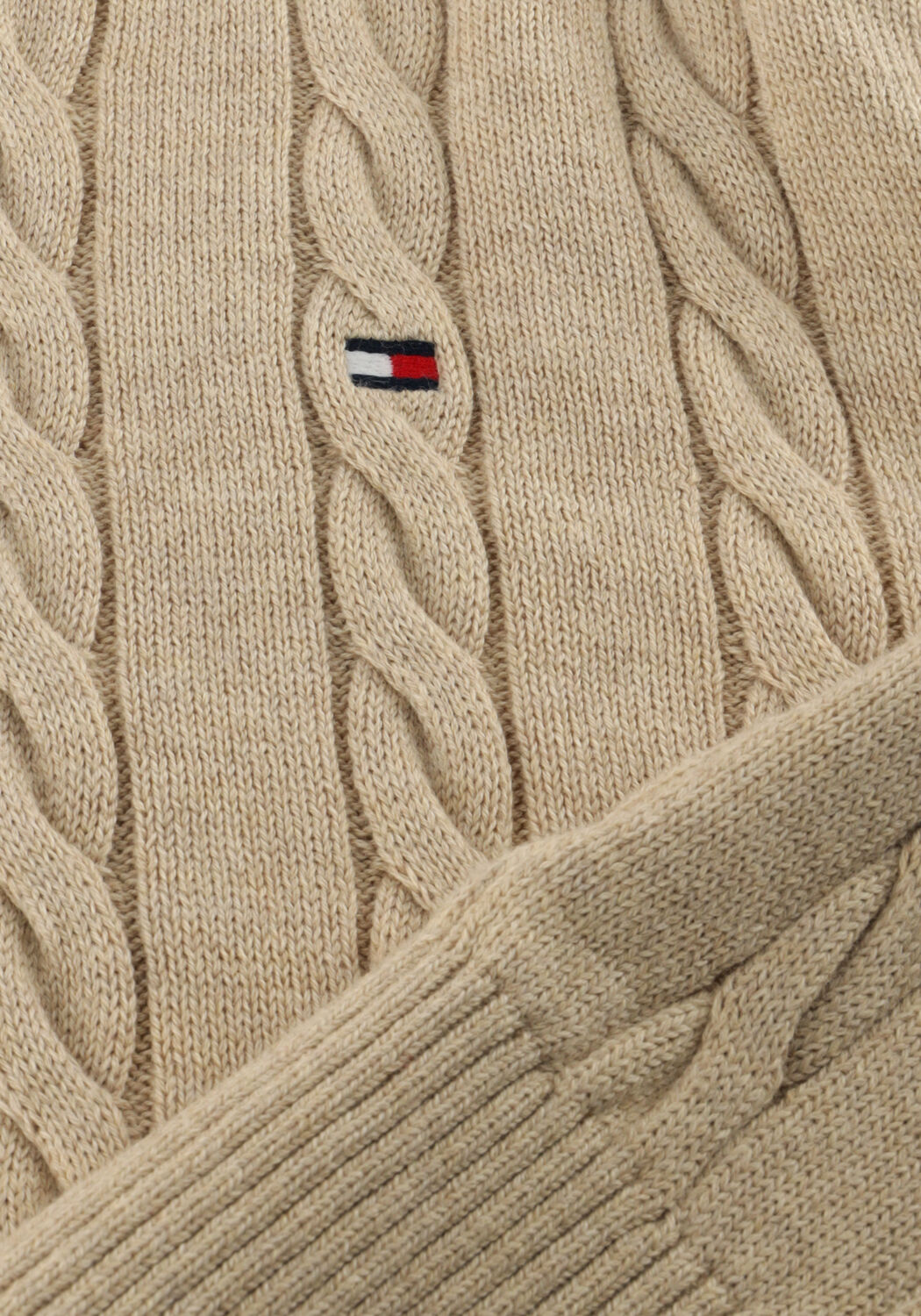 Beige TOMMY HILFIGER Pullover CABLE SWEATER - large