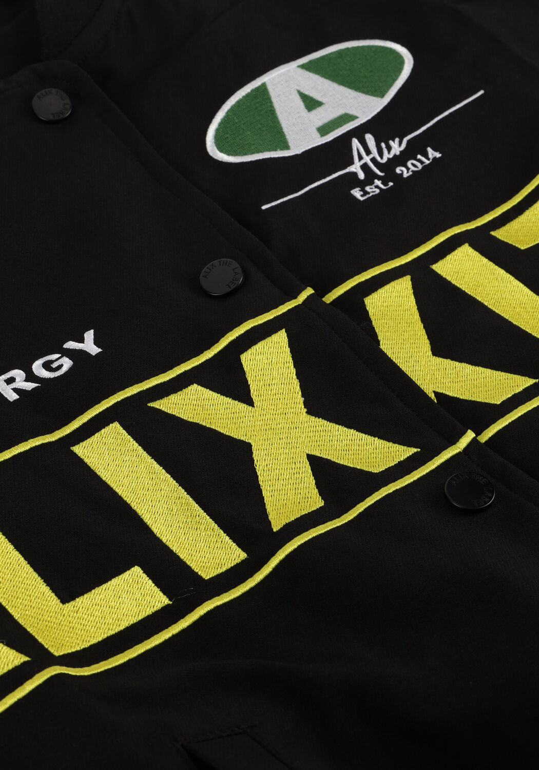 Schwarze ALIX MINI Jack WOVEN MOTOR ARTWORK JACKET - large