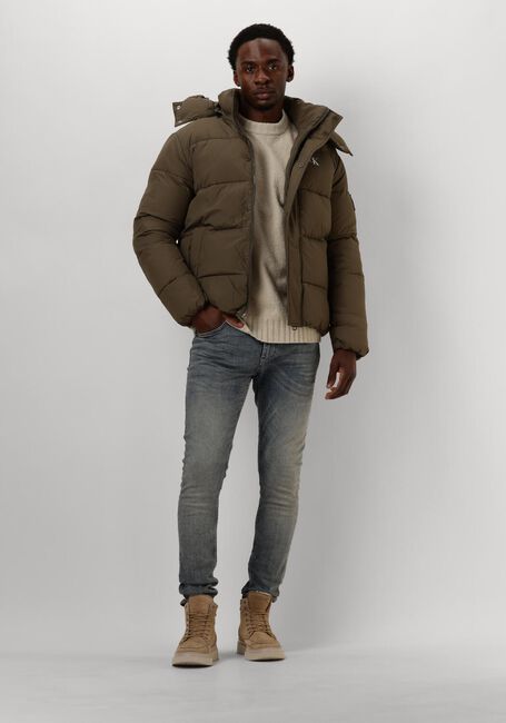 Dunkelgrün CALVIN KLEIN Wattierte Jack ESSENTIALS NON DOWN JACKET - large