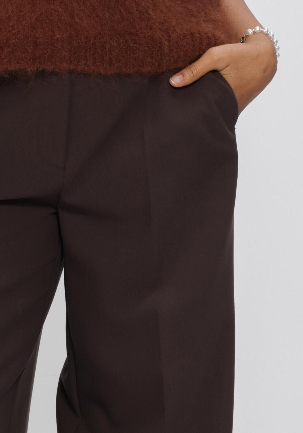 Braune SUMMUM Weite Hose TROUSERS FOAM UNI - large
