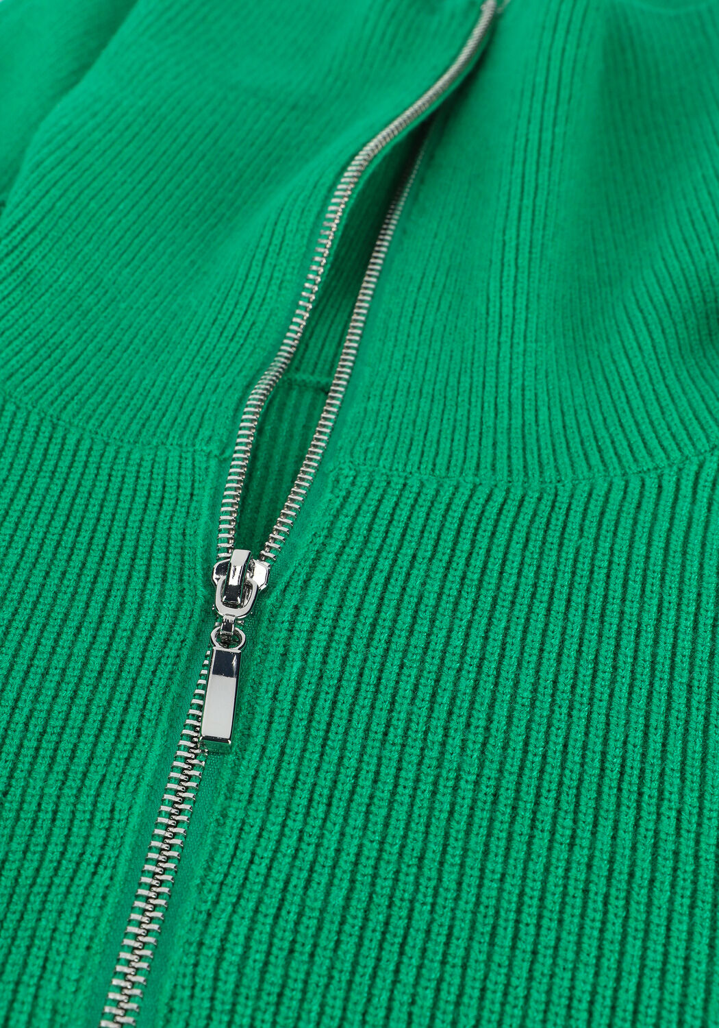 Gr&uuml;ne Y.A.S. Minikleid YASDALMA LS ZIP KNIT DRESS - large