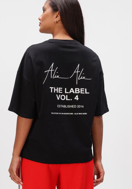 Schwarze ALIX THE LABEL T-shirt LADIES KNITTED BULL T-SHIRT - large