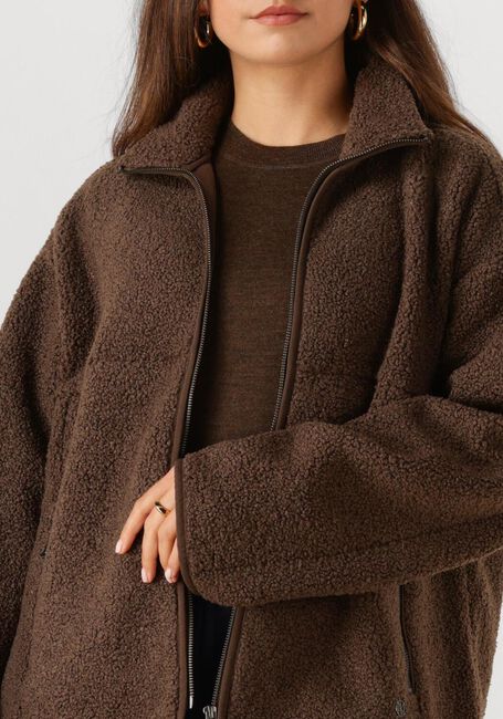 Braune MSCH COPENHAGEN Teddy-Jacke MSCHLETHA JACKET - large