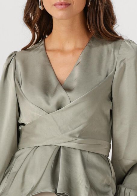 Grüne NEO NOIR Blusen RISTA HEAVY SATEEN BLOUSE - large