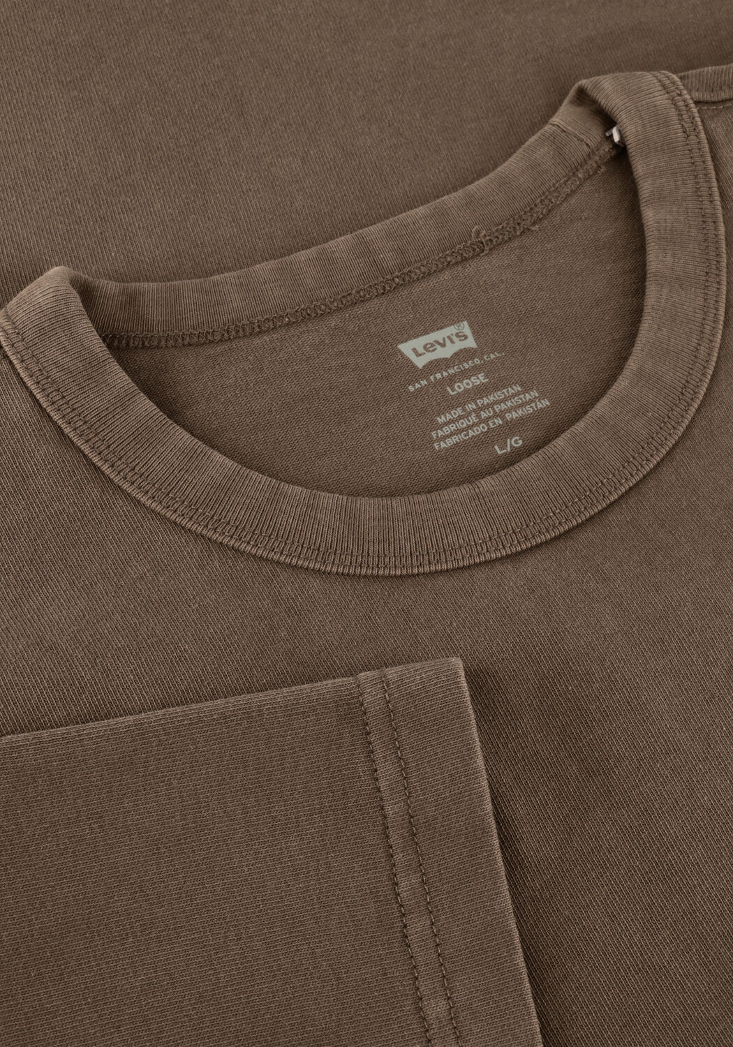 Braune LEVI'S T-shirt HEAVYWEIGHT LOOSE TEE - large