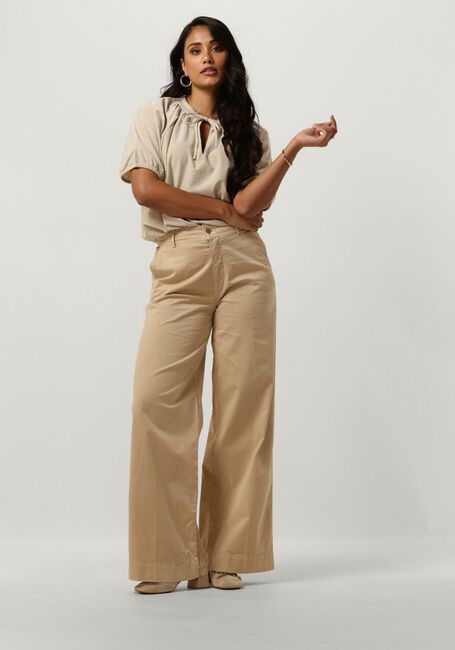 Braune SUMMUM Weite Hose PALAZZO PANTS BUTTER TENCEL TWILL - large