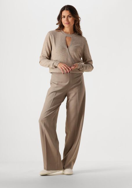 Beige VANILIA Pullover PEEKHOLE WRAP SWEATER - large