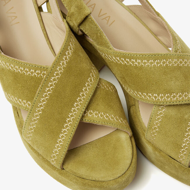 Grüne VIA VAI Sandalen ELIA PAISLEY - large