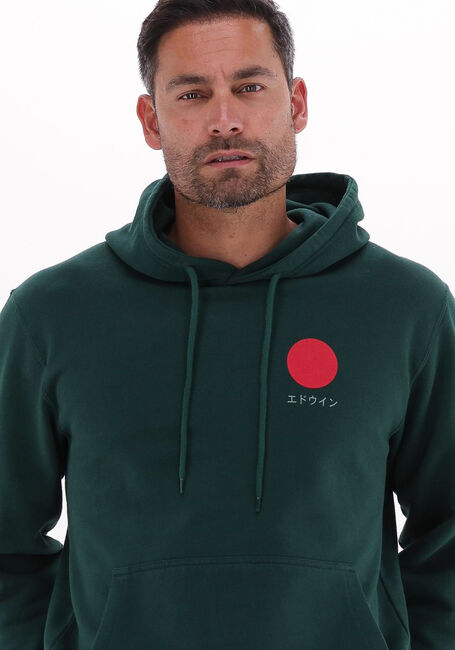 Grüne EDWIN Sweatshirt JAPANESE SUN HOODIE SWEAT HEAVY FELPA - large