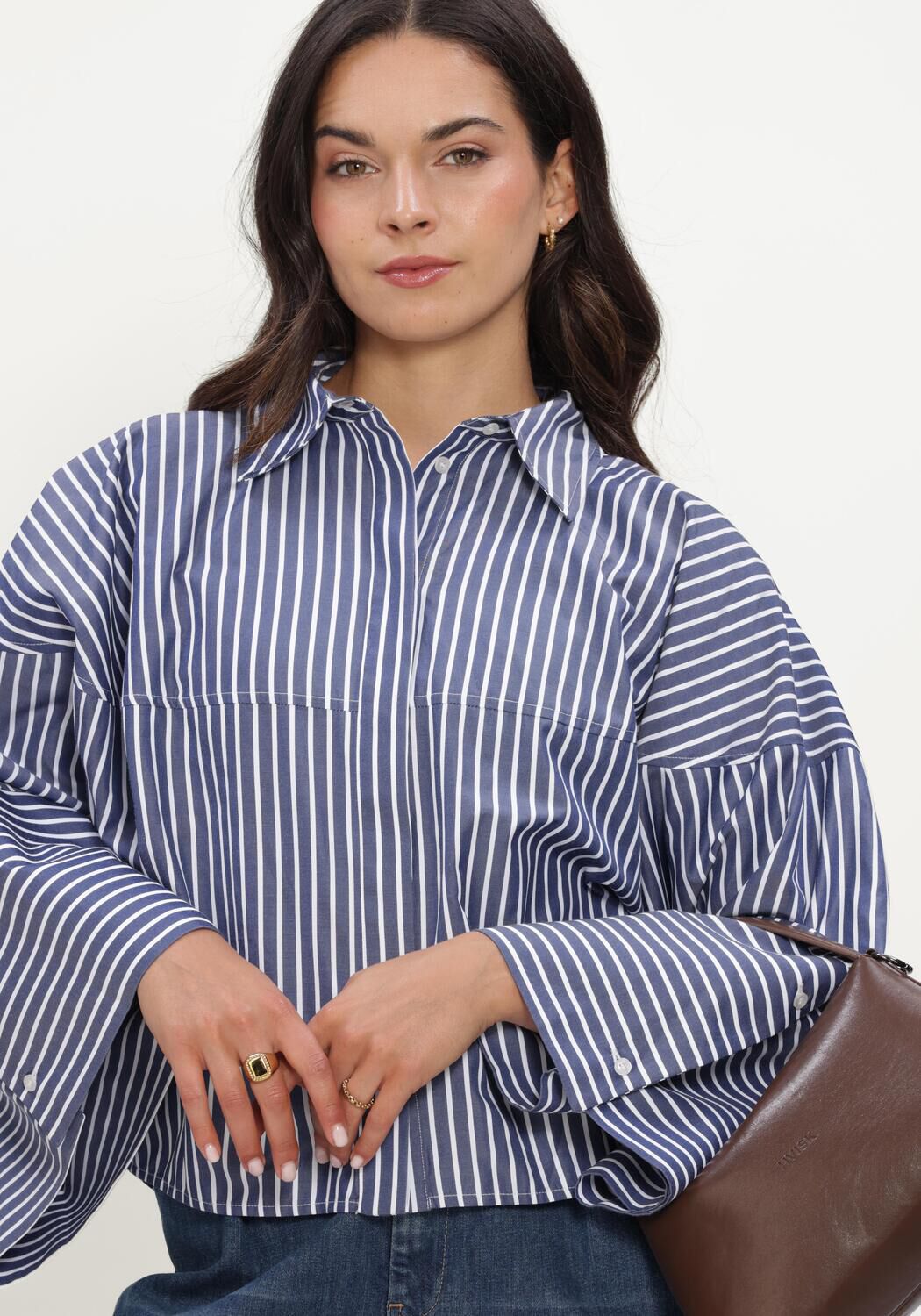 Blaue EST'SEVEN Blusen VARISSA BLOUSE - large