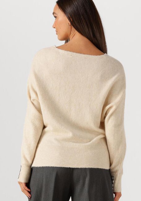 Creme SUMMUM Pullover OVERSIZED SWEATER WOOL ELASTANE BLEND KNIT - large