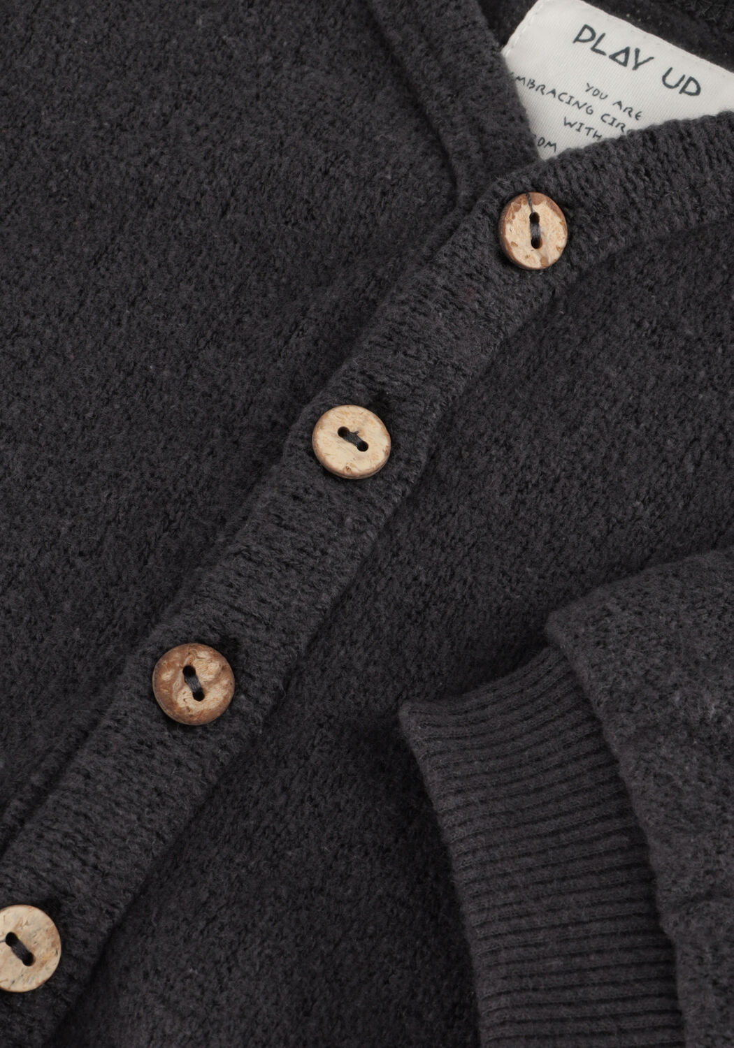 Graue PLAY UP Strickjacke JERSEY CARDIGAN - large