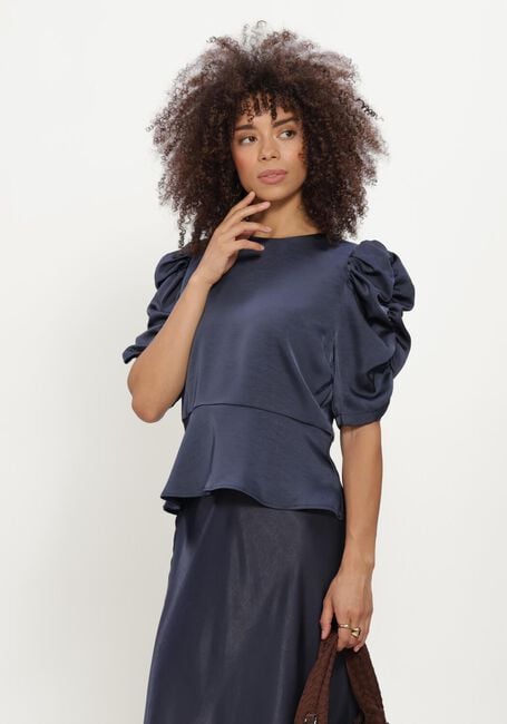 Dunkelblau NEO NOIR Blusen BENUA HEAVY SATEEN BLOUSE - large