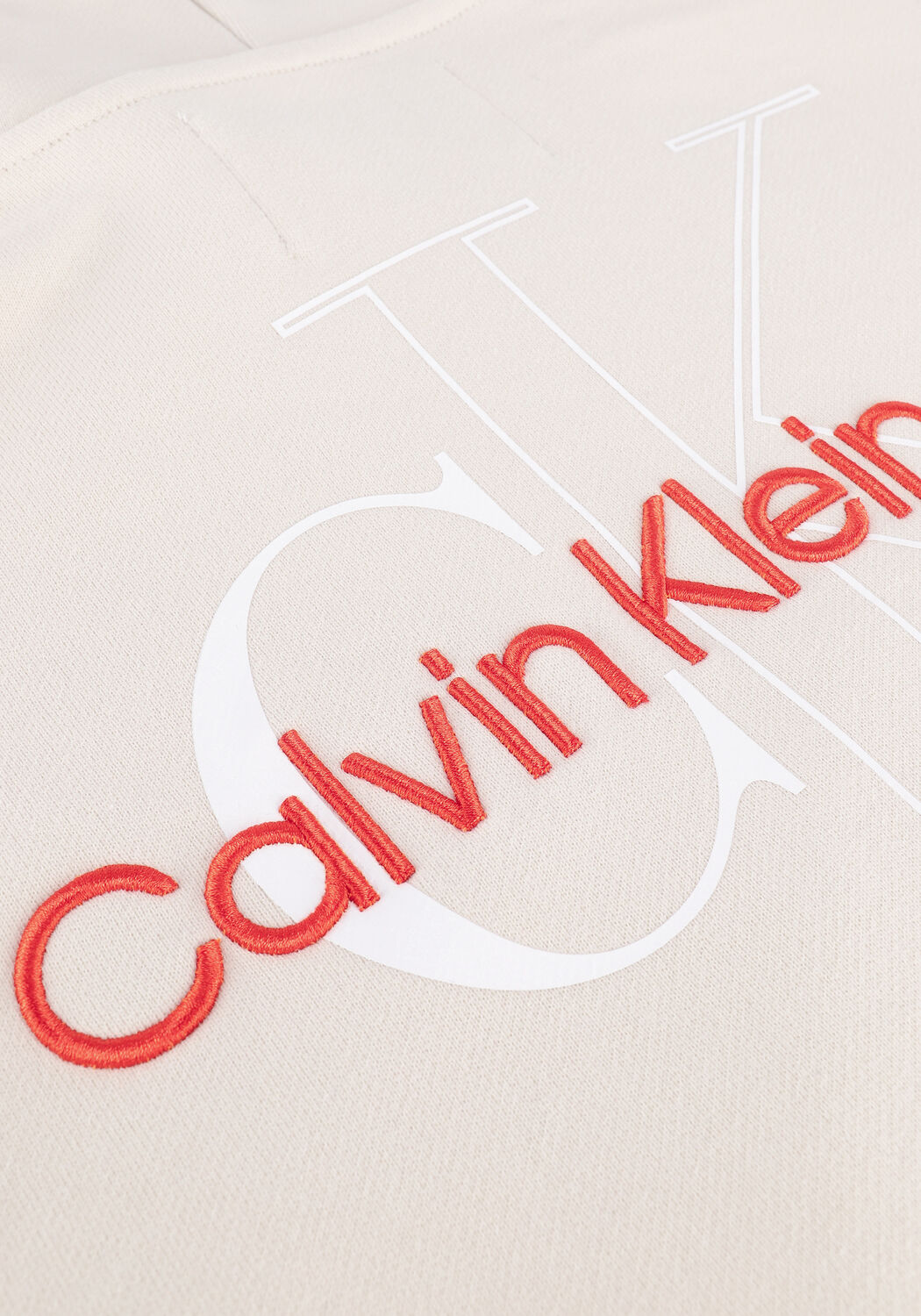 Nicht-gerade weiss CALVIN KLEIN Pullover TWO TONE MONOGRAM HOODIE - large