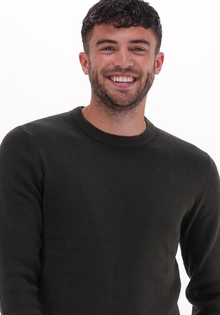 Grüne SELECTED HOMME Pullover ROCKS LS KNIT CREW NECK W NAW - large