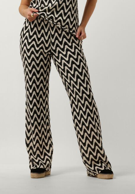 Schwarze SUMMUM Hose PANTS ZIG ZAG CROCHET - large
